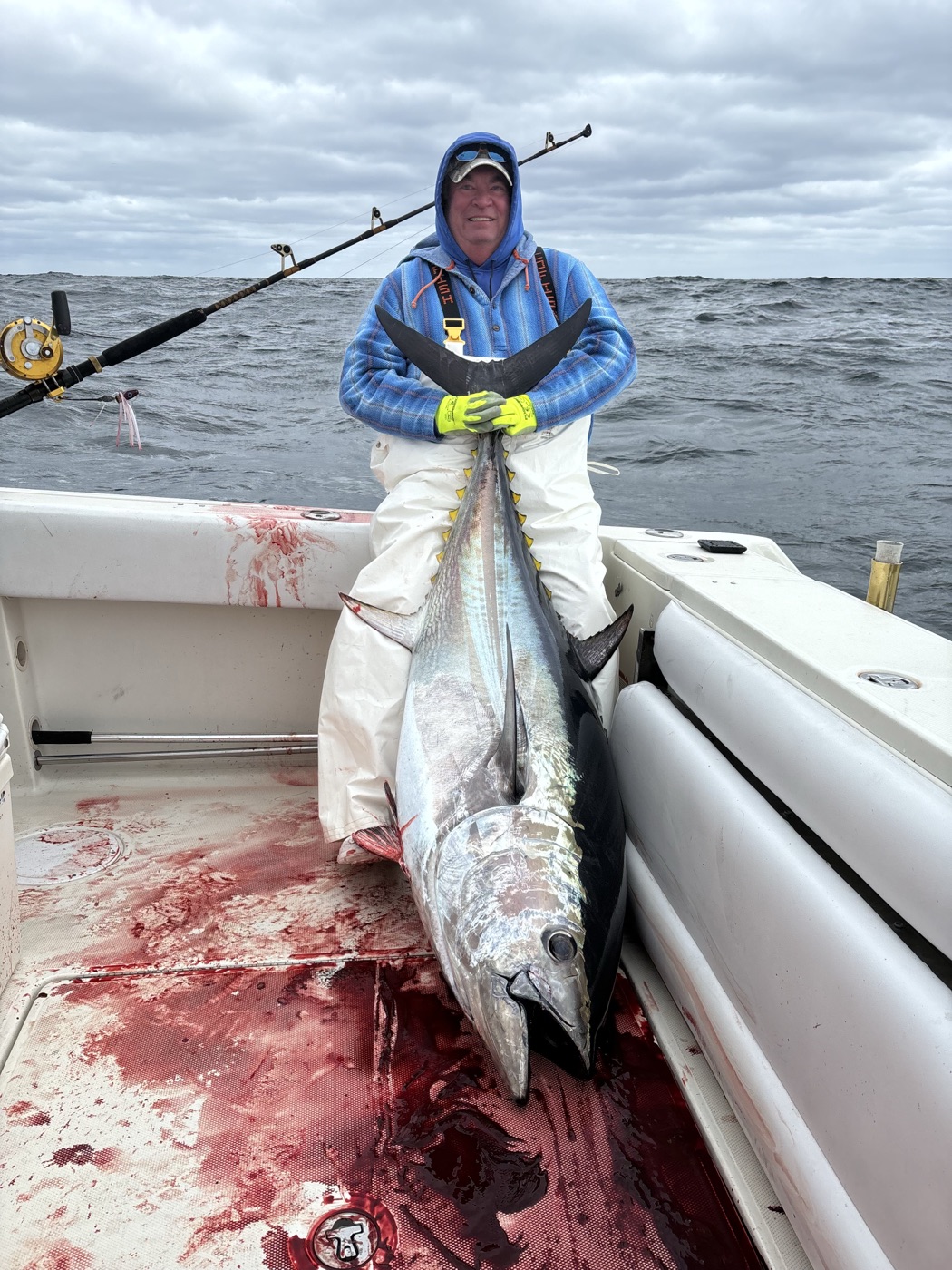 Capt. Frank with a huge bluefin tuna